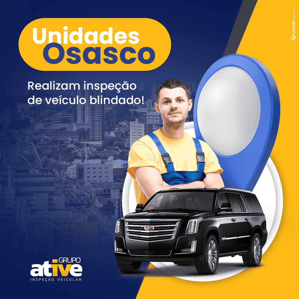 Unidades Osasco, realizam inspeção de veículo blindado.